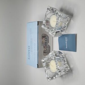 Soho 25th Anniversary Collection by Reed & Barton Crystal Votives Set of 2